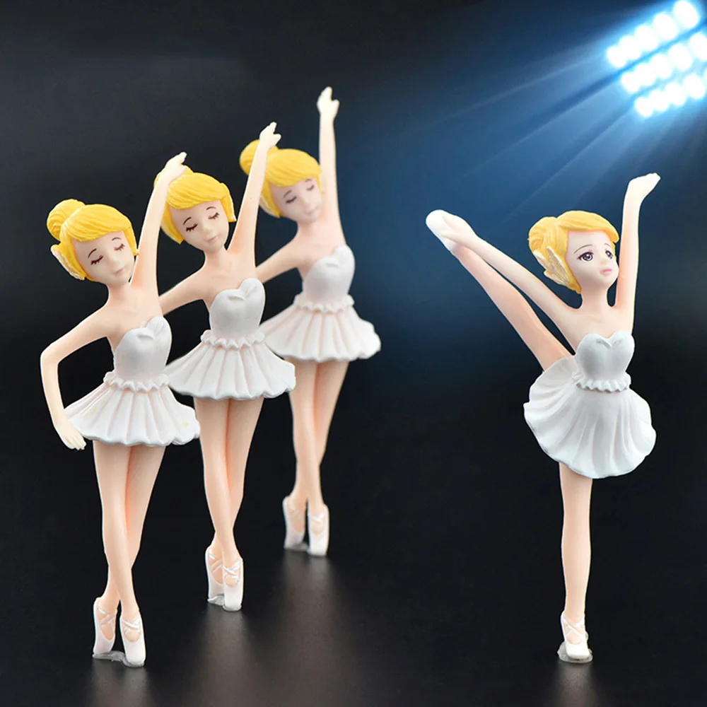 Фото Миниатюрная балетная Статуэтка 4 типа для девочек Сказочная садовая миниатюрная статуэтка украшения ручной