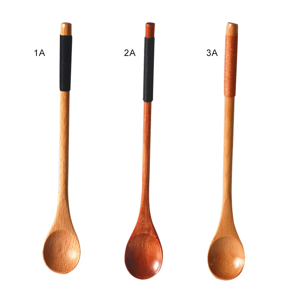 

Teaspoon 1Pc Wooden Spoon Bamboo Tool Kitchen Cooking Utensil Catering Kids Spoon kitchenware for Rice Soup Kitchen tools