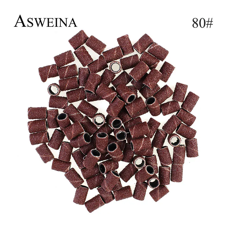 NO1 ASWEINA 100 шт. шлифовальные ленты для ногтей электрические сверла биты-аксессуары Наждачная ткань многоразового шлифования рукава Замена ногтей инструмент - Цвет: NO1
