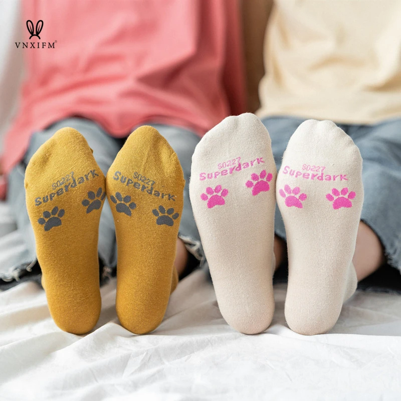 2023 cotton high-end women's boat socks animal embroidery slippers socks 6 colors cat funny ankle socks casual invisible socks