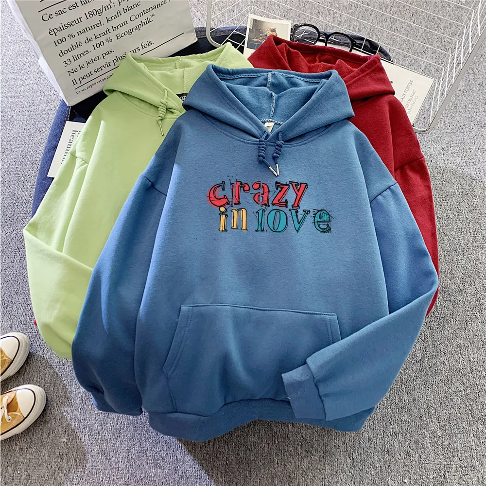 

Letter Printed Pullover Sweatshirts Harajuku Cotton Oversized Winter Hoodies Goth Aesthetic Clothes Hip Hop Pocket Streetwear