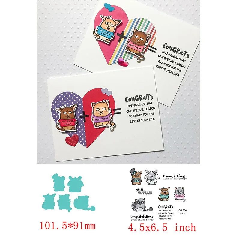 Mr Always Wrong and Mrs.Right Metal Cutting Dies & Coordinating Stamp For Scrapbooking Craft Embossing Stencil Die Cut Card Make
Mr Always Wrong and Mrs.Right Metal Cutting Dies & Coordinating Stamp For Scrapbooking Craft Embossing Stencil Die Cut Card Make