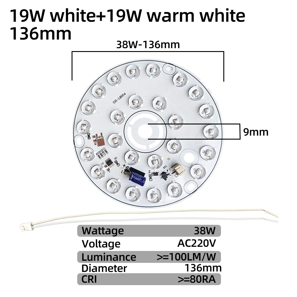 

Светодиодные бусины ZHMZH 5 шт., 1.5-48Вт, белый/теплый свет