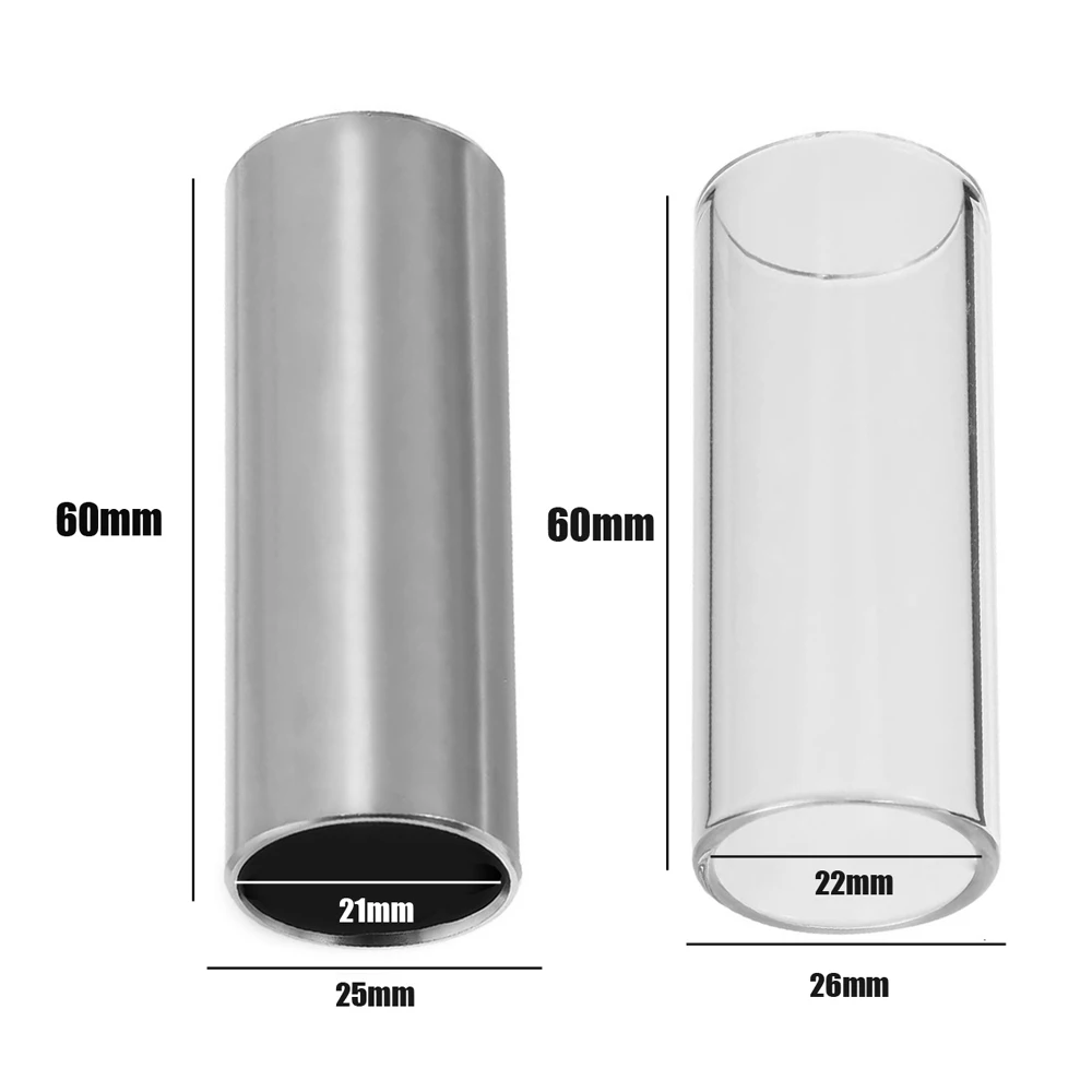 2 шт. Набор для гитарной горки с стеклянной горкой из нержавеющей стали бас-гитары