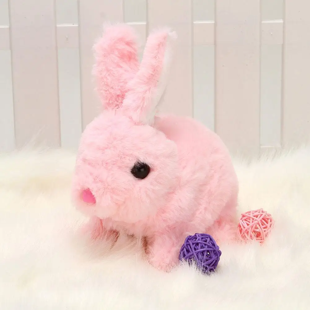 

1Pc Hot Plush Rabbit Cute Simulation Electric Toys Rabbit Montessori Jumping Educational With Plush For Children Stuffed mu R6P9