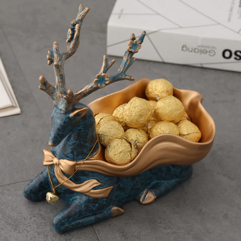 

Resin Deer Statue Figurine Animal Ornament Wedding Gift Home Decor Crafts Office Livingroom Figurines DC156