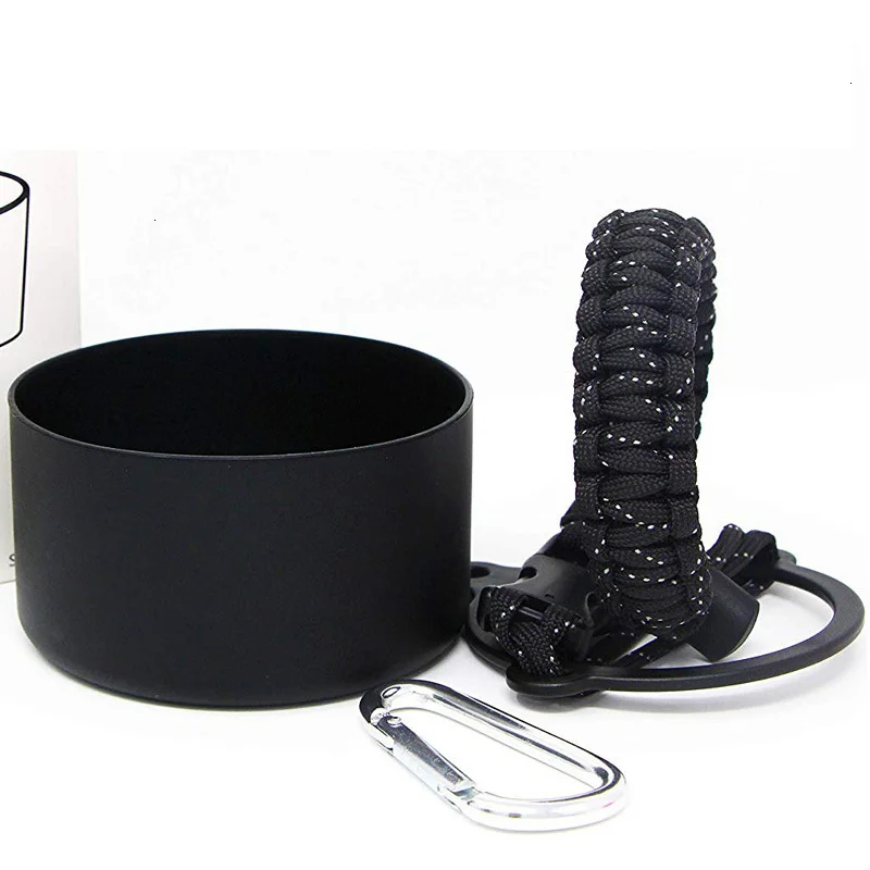 Paracord ручка и защитная Нижняя силиконовая крышка загрузки набор-Совместимость с 32-40 oz гидро склянки и бутылки аксессуары