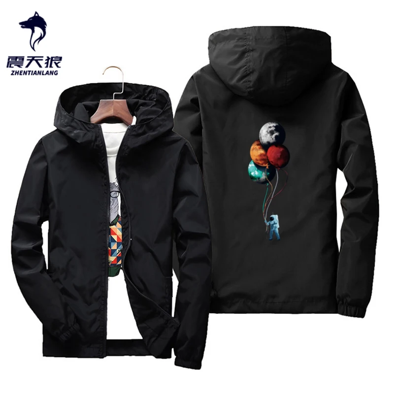 Мужская тонкая ветровка на весну и осень большие размеры M-4XL jaqueta masculina