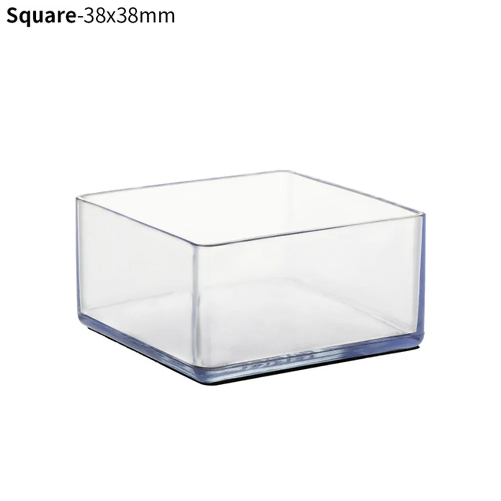 

12 Pcs Rubber Table Foot Cap Square PVC Chair Leg Cap Covers Furniture Table Feet Floor Protectors Household Non-slip Mat