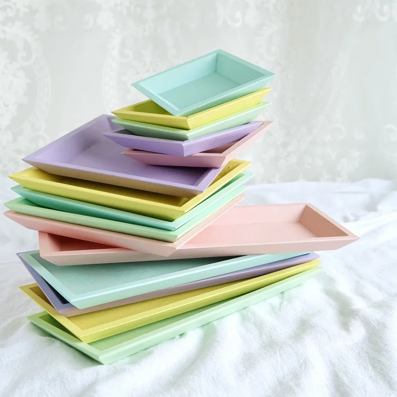 Поднос для хранения макарон в скандинавском стиле Настольный поднос с ручной