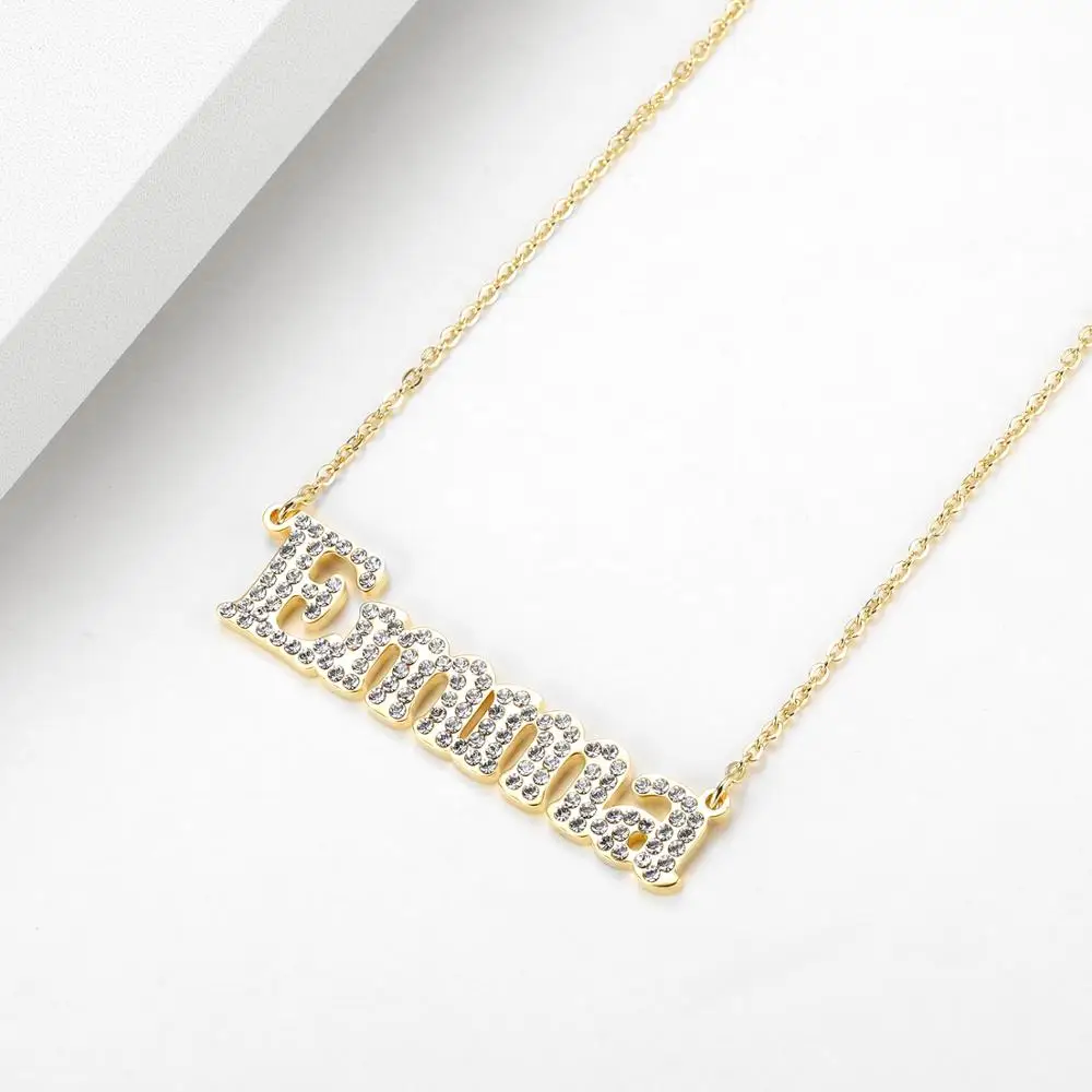 Ожерелье из нержавеющей стали Zciti ожерелье ледяного камня кубического циркония