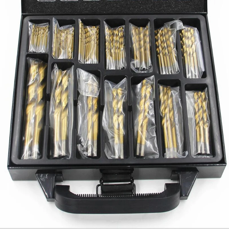 Набор сверл из быстрорежущей стали с титановым покрытием 1 5 10 мм 118