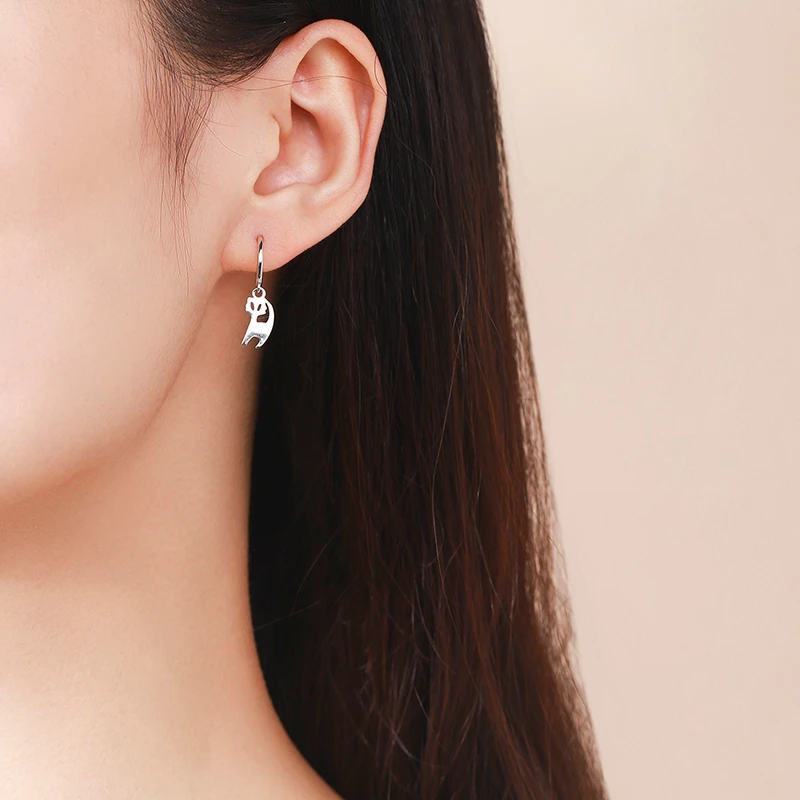 Милые серьги подвески из стерлингового серебра 925 пробы с круглыми звеньями в