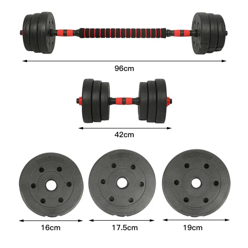 

Adjustable Weight Dumbbell Set 2 In 1 Dumbbells Barbell Non-slip Dumbbell Weight With Connecting Rod Home Exercise Gym Workout