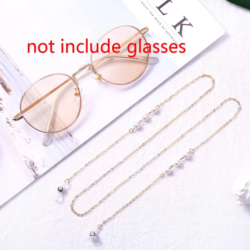 Цепочка для солнцезащитных очков нескользящий шнурок 70 см с искусственным