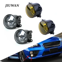 2 pieces black car front bumper driving lamps 12v halogen fog lights with abs protector fit for acura ford honda nissan subaru