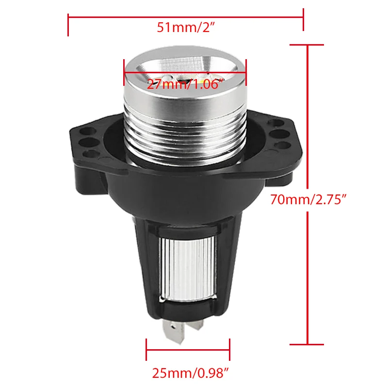 Высококачественные светодиодные фары с ангельским глазом 2 шт. 10 Вт декоративные