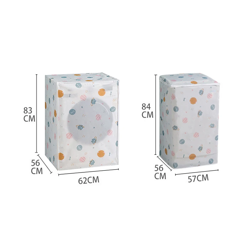 

Home Washing Machine Cover PEVA Dust Cover Clean Waterproof Washing Machine Cover funda lavadora carga frontal Home Accessories