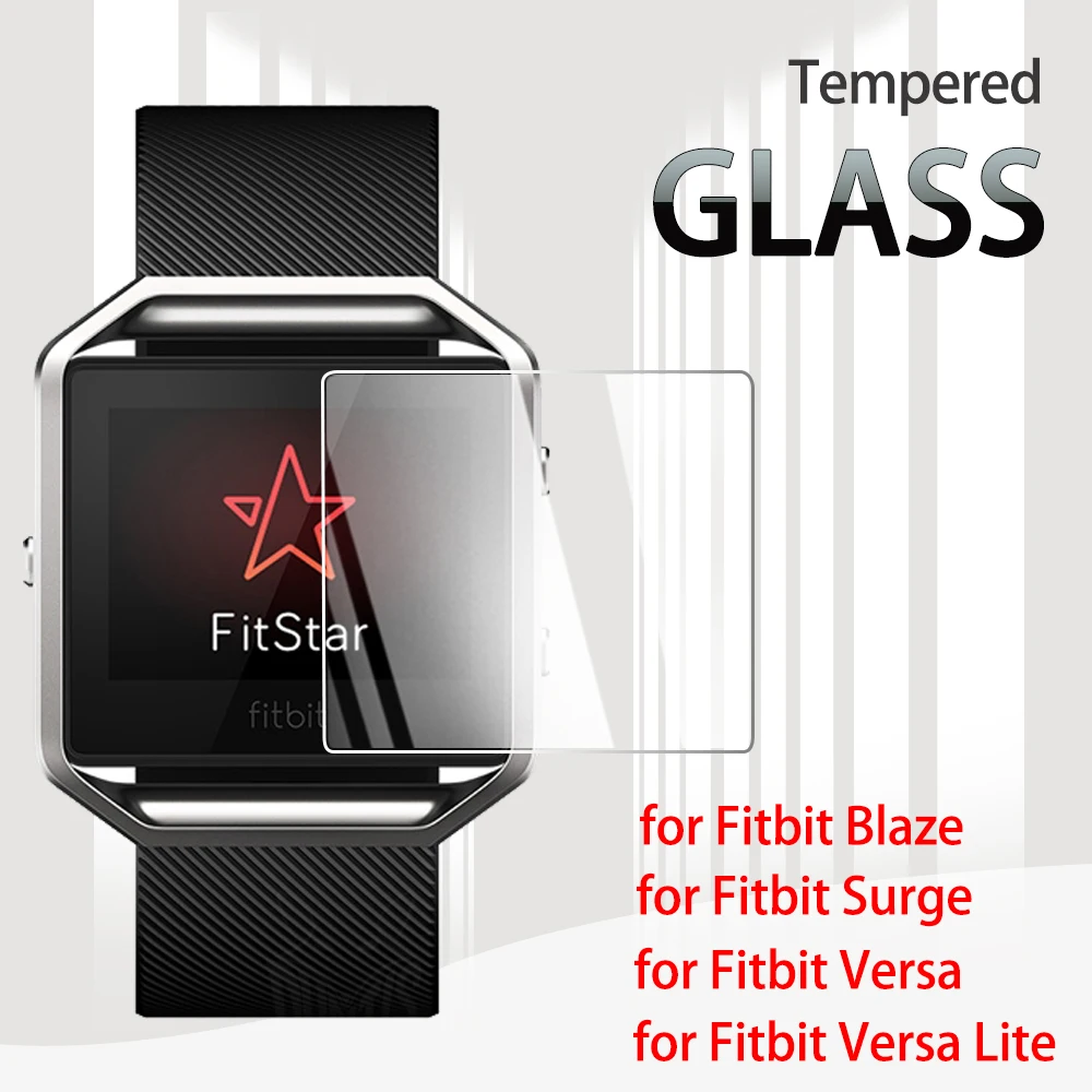 2.5D закаленное Стекло Экран протектор для Fitbit/вспыш и чудо /Versa Lite Смарт часы