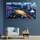 Картина на холсте Метеорит AAHH, современный настенный постер большого размера для гостиной