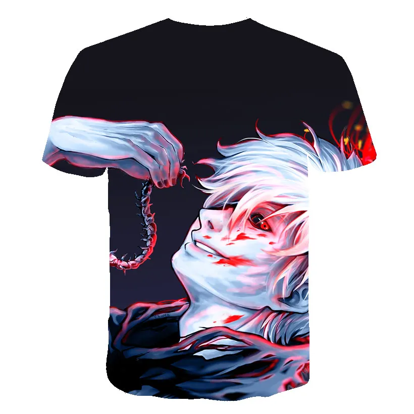 

Summer Hot Sale Anime Tokyo Ghoul 3Dprinted T Shirt Unisex Children Fashion Casual Cartoon Hip-hop Popular Round Neck Tops