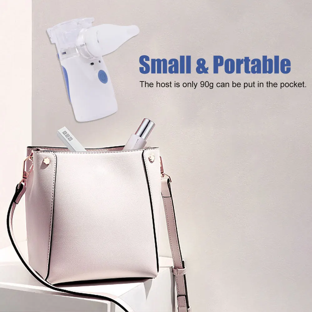 

Portable Nebulizer Machine Asthma Inhaler Steam Nebulizador Humidifier Atomizer Health Care Medical Equiptment Adult Kids Child
