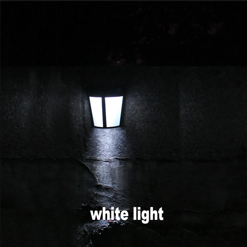 White Light Светодиодная лампа на солнечных батареях наружные настенные лампы садовая лампа украшение IP65 Ночная безопасность Водонепроницаемая энергосберегающая уличная - Испускаемый цвет: White Light