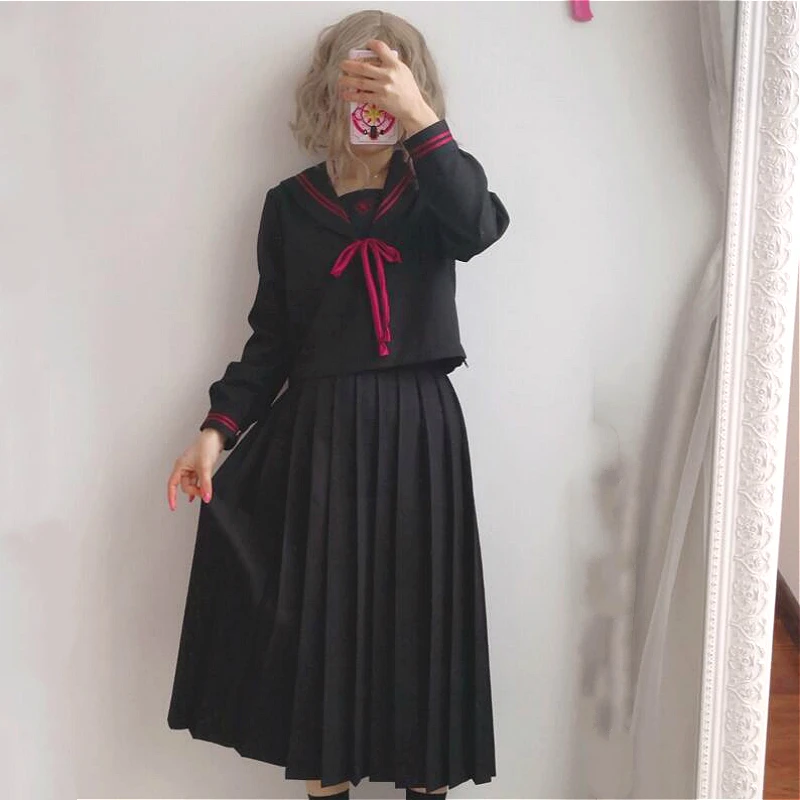Школьная форма для девочек Harujuku Jk вышитые костюмы Sakura старшеклассниц новый