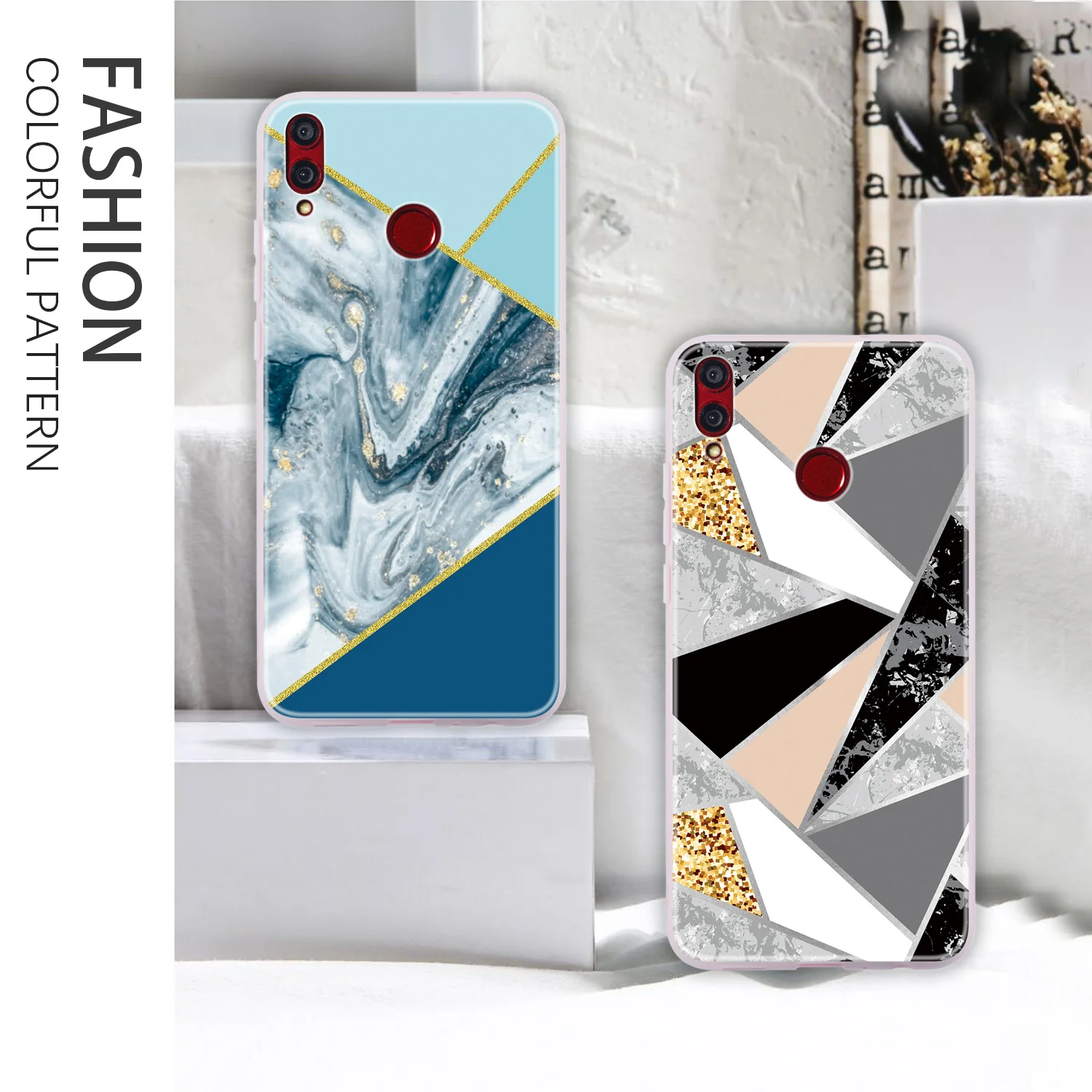 8X абстрактный Мягкий ТПУ протектор для hoesje huawei Honor геометрические тяжелые Чехлы