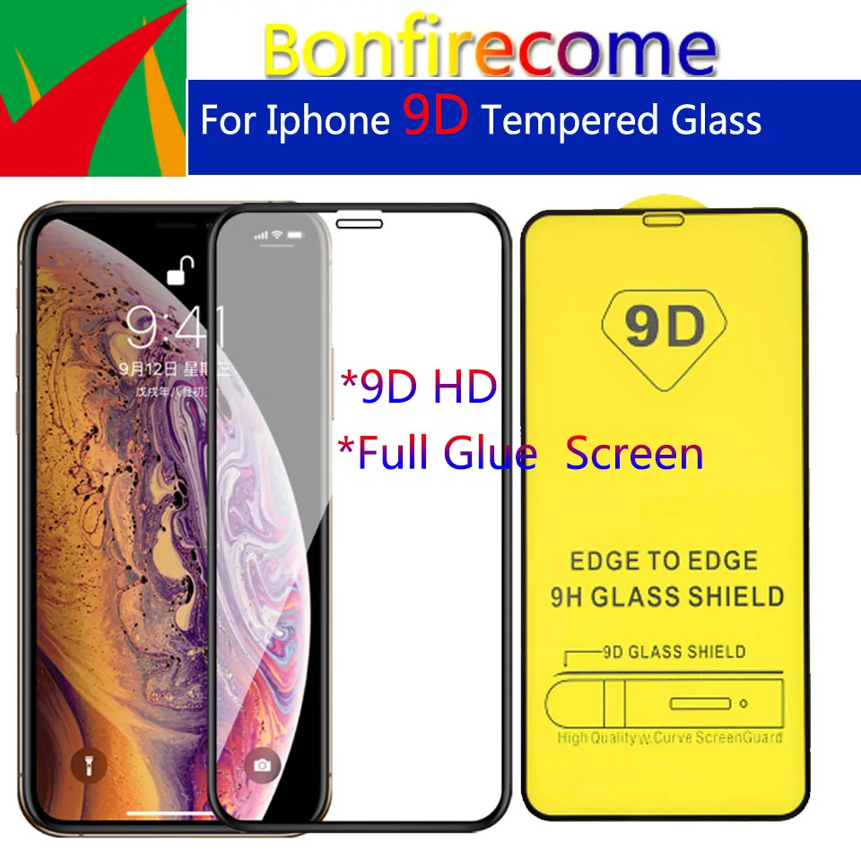 Изогнутое закаленное стекло 9D с полным покрытием клея защитная пленка для iPhone 6 6s
