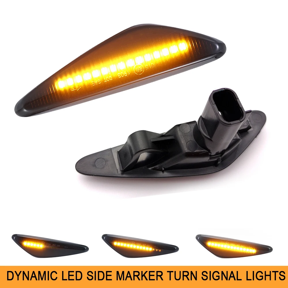 

LED Repeater Blinker Side Marker Light for Nissan Lafesta Highway Star Fiat 124 Spider Car Turn Signal Light Amber