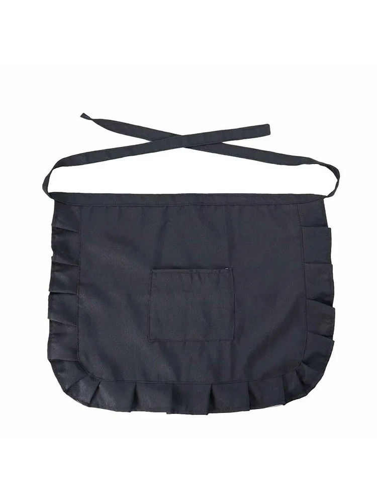 

Half Short Waist Apron Cute Kitchen Apron Waitress With Pocket Restaurant Kitchen Cook Aprons Home Cleaning Tools