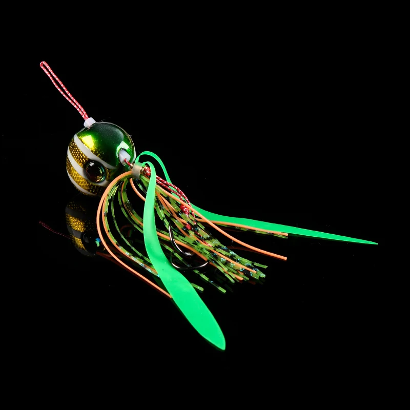 Lurekiller японский Новый светящийся резиновый джиг-слайдер для джигинга свинцовая