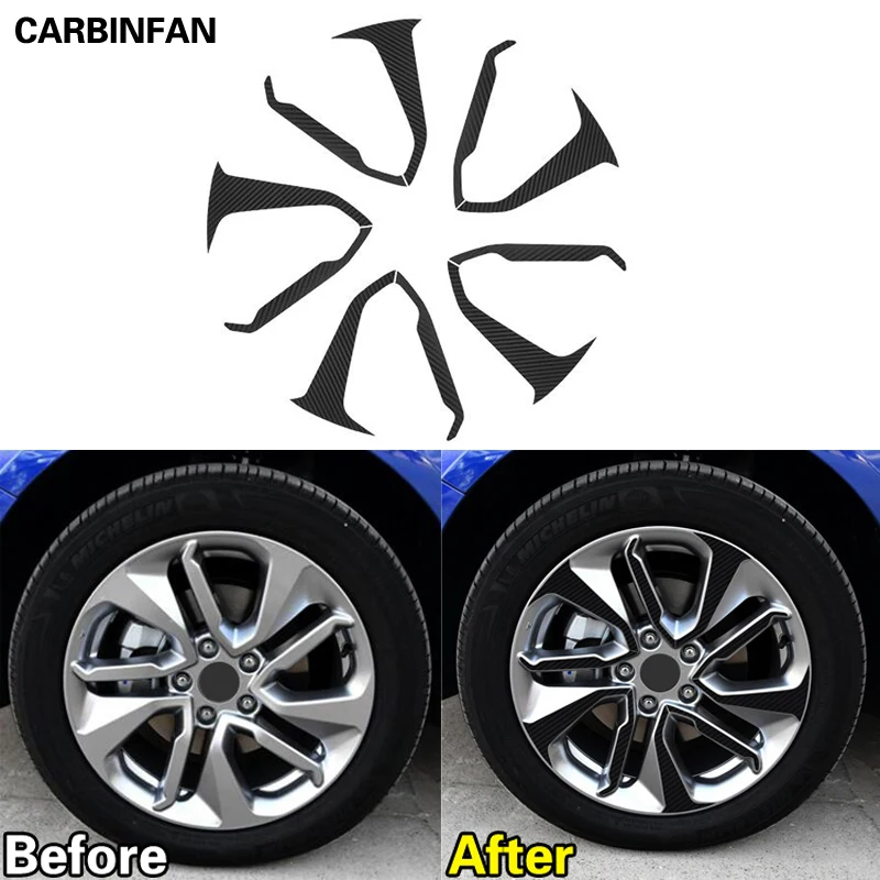 Автомобильные наклейки на колеса из углеродного волокна декоративные