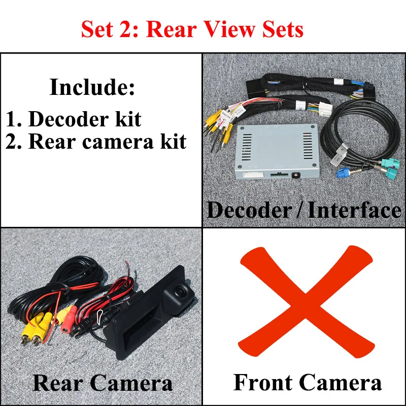 

Автомобильная камера заднего вида для Audi Q3 8U 2010-2018 OEM, оригинальный экран, адаптер интерфейса обновления, декодер камеры заднего вида