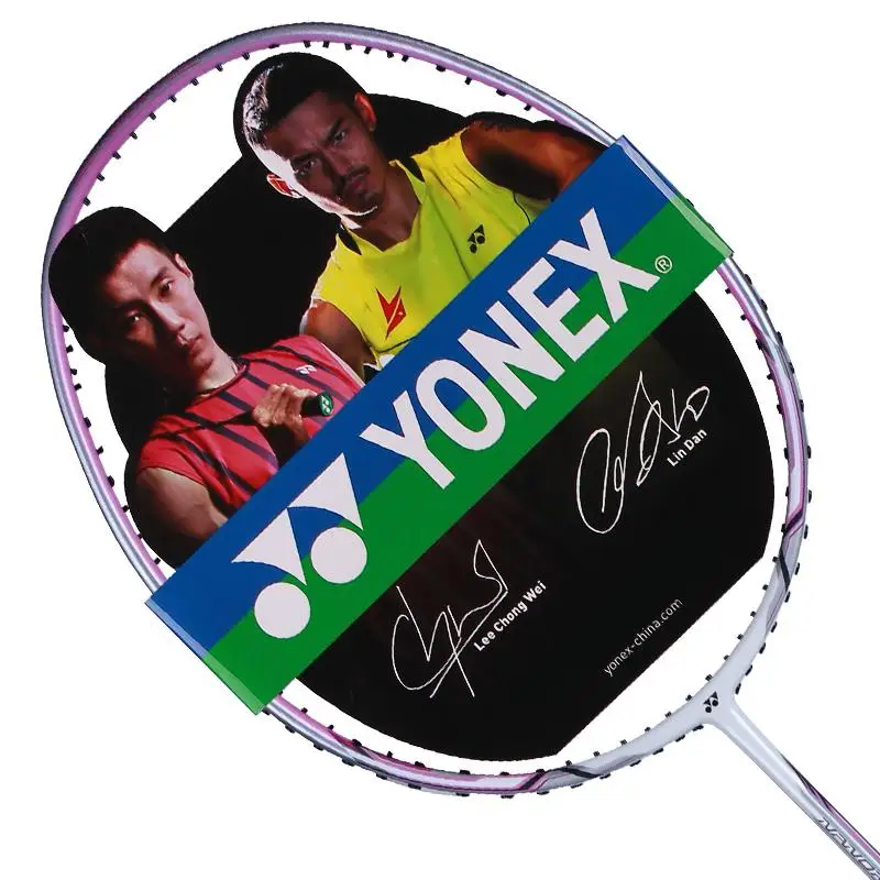 Yonex Nanoray Nr10f ракетка для бадминтона Yy 4u супер легкий обидный полный ракетка из углеродного волокна Raquette с натянутым - Цвет: NR 10F pink