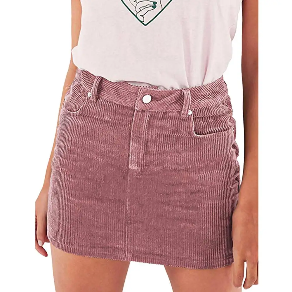 Очаровательная Вельветовая Женская юбка 2020 Новое поступление Летняя