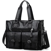 2021 new casual mens briefcase crossbody retro business mens bag sac a main bag business large capacity handbags black