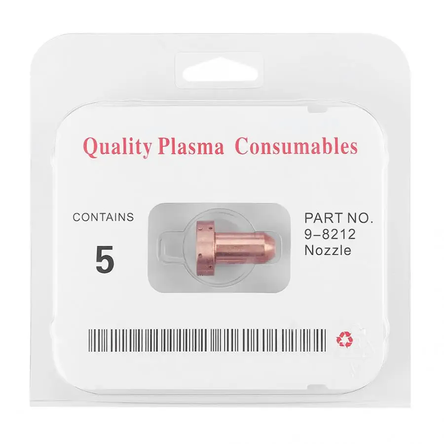

5pcs Plasma Cutter Nozzles Tips Consumables 100A 9-8212 for SL60-100 Cutting Torch.