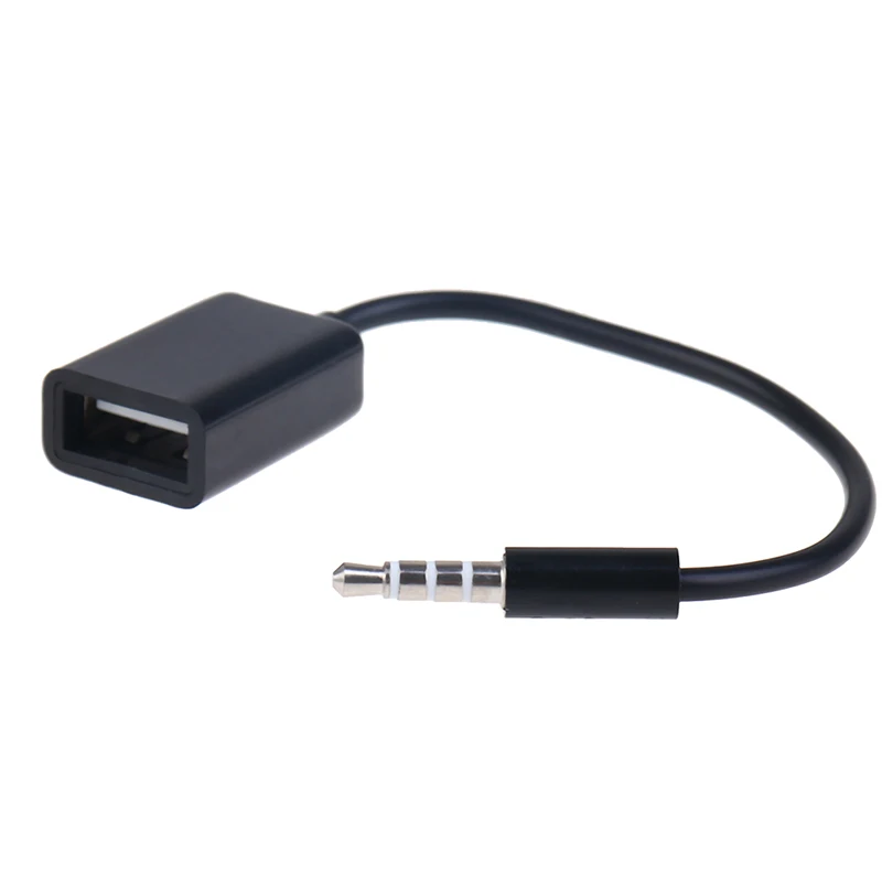 3 5 мм Автомобильный MP3 штекер AUX аудио разъем к USB 2 0 гнездовой конвертер Кабель