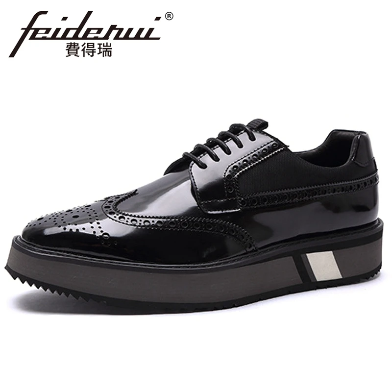 Новинка мужская обувь ручной работы из лакированной кожи в британском стиле