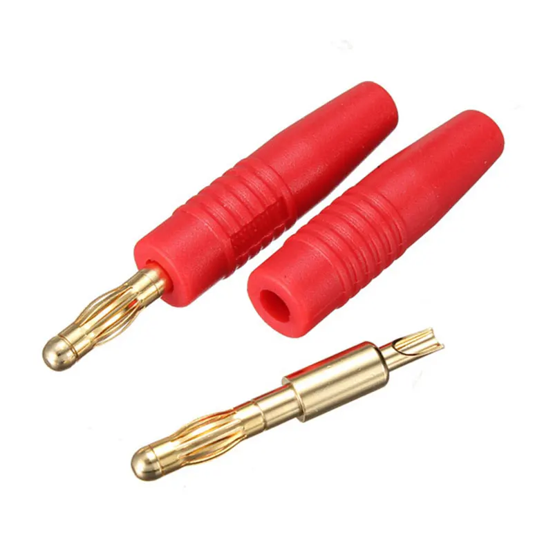 4 шт Новые мм вилки Позолоченные музыкальные спикер кабель провода Pin банан