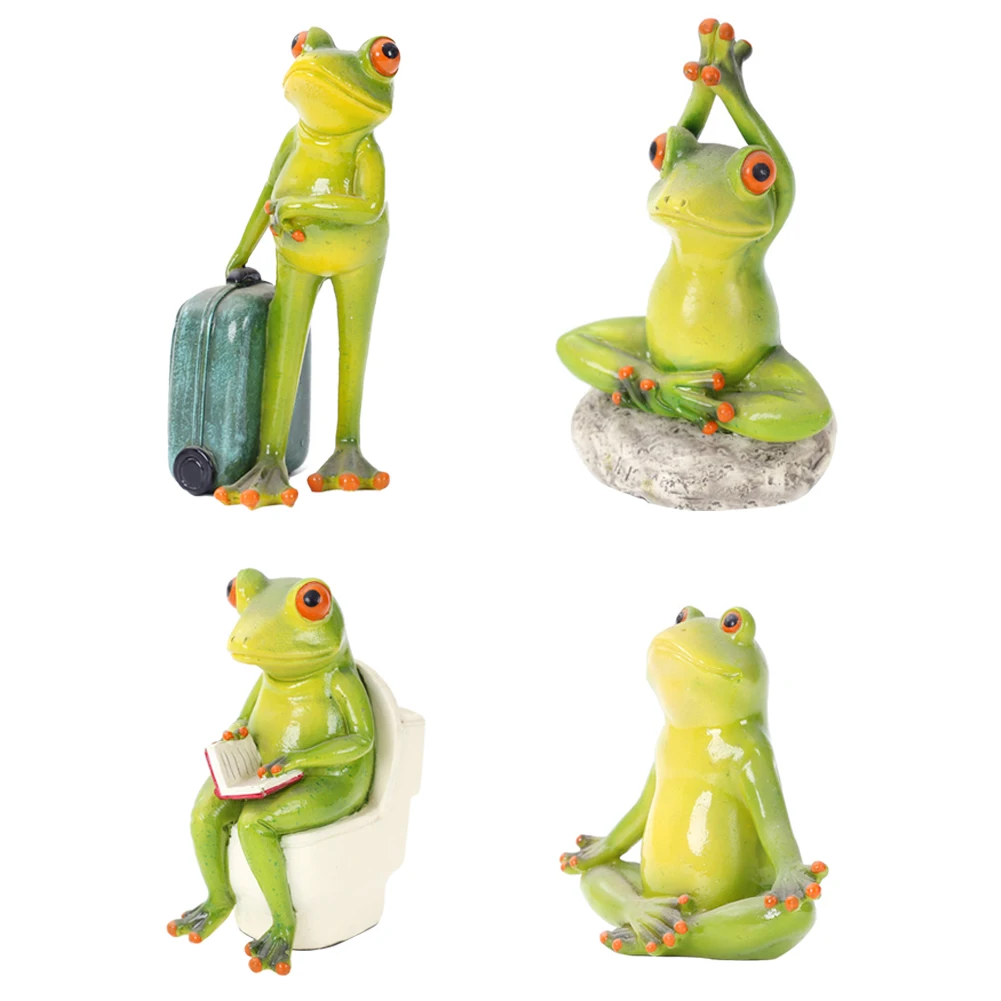

Resin Frog Garden Statues Miniature Figurines Animal Statue Desk Decoration Souvenirs Style4 Home Modern Christmas Home Decor