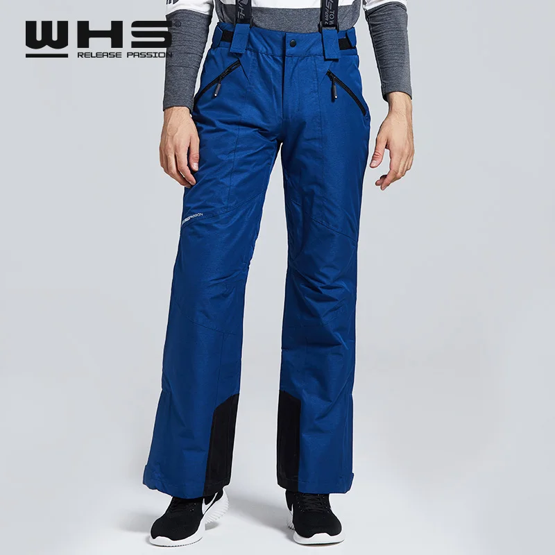 WHS Для мужчин лыжные брюки брендов Открытый Теплый Сноуборд Штаны пальто мужской водонепроницаемый снег брюк человек спорт отдых брюки зима