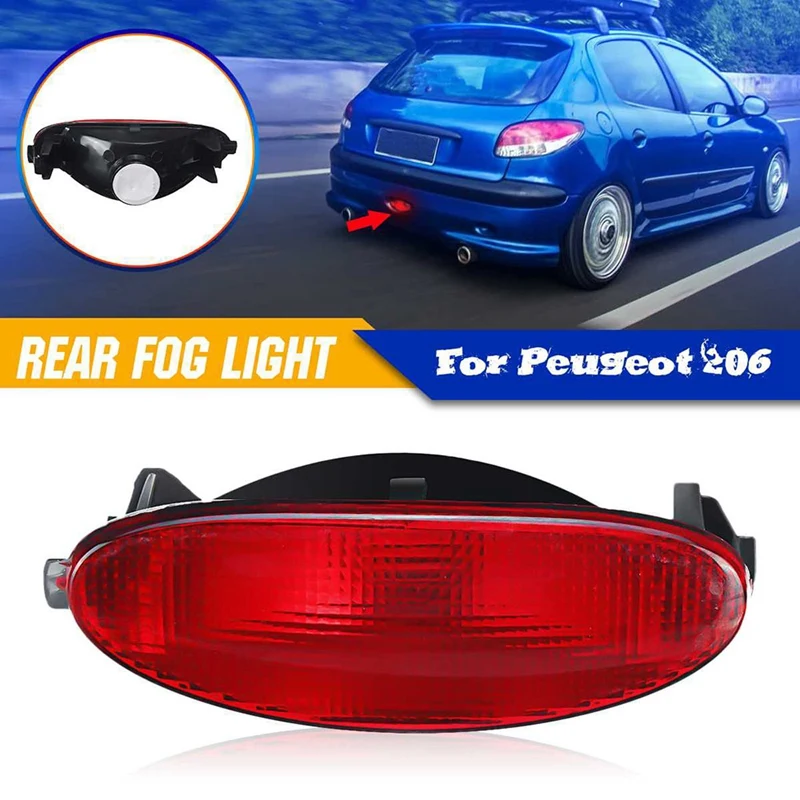 Car Rear Fog Light Lamp Without Bulb for Peugeot 206 CC SW Hatchback Back Centre 6351K5 |