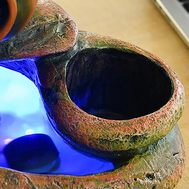 Креативный комнатный микроландшафтный водяной фонтан 220 В настольный