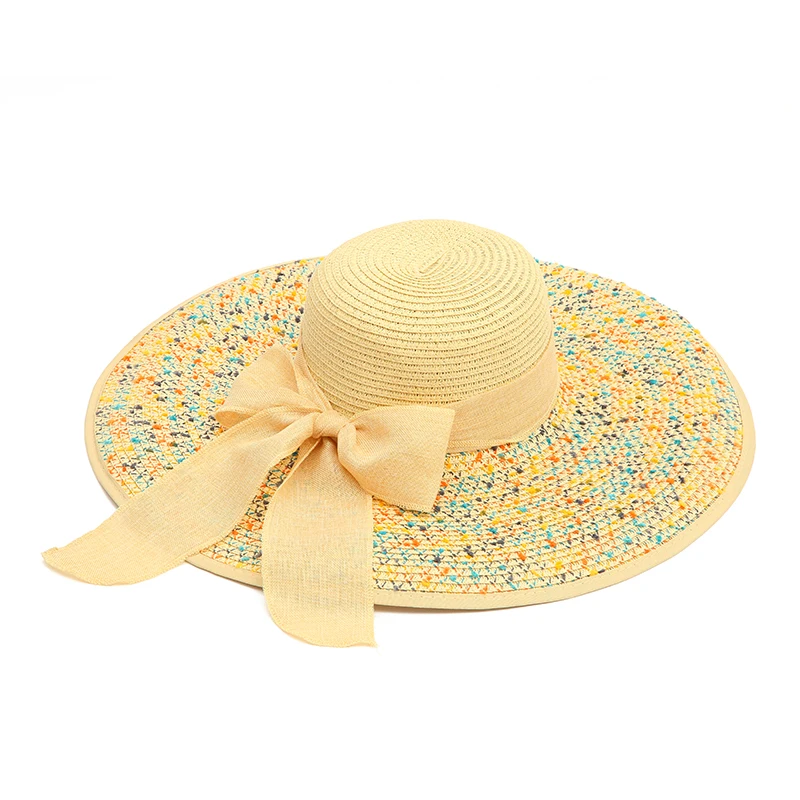 

Elegant Ladies Summer Hats 2019 New Straw Hats for Fashion Bow Women Beach Sun Hats Foldable Hat Chapeau Femme