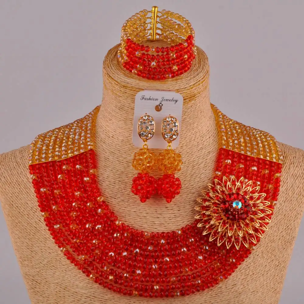 Золотистое и коричневое ожерелье для костюма цвета шампанского африканские