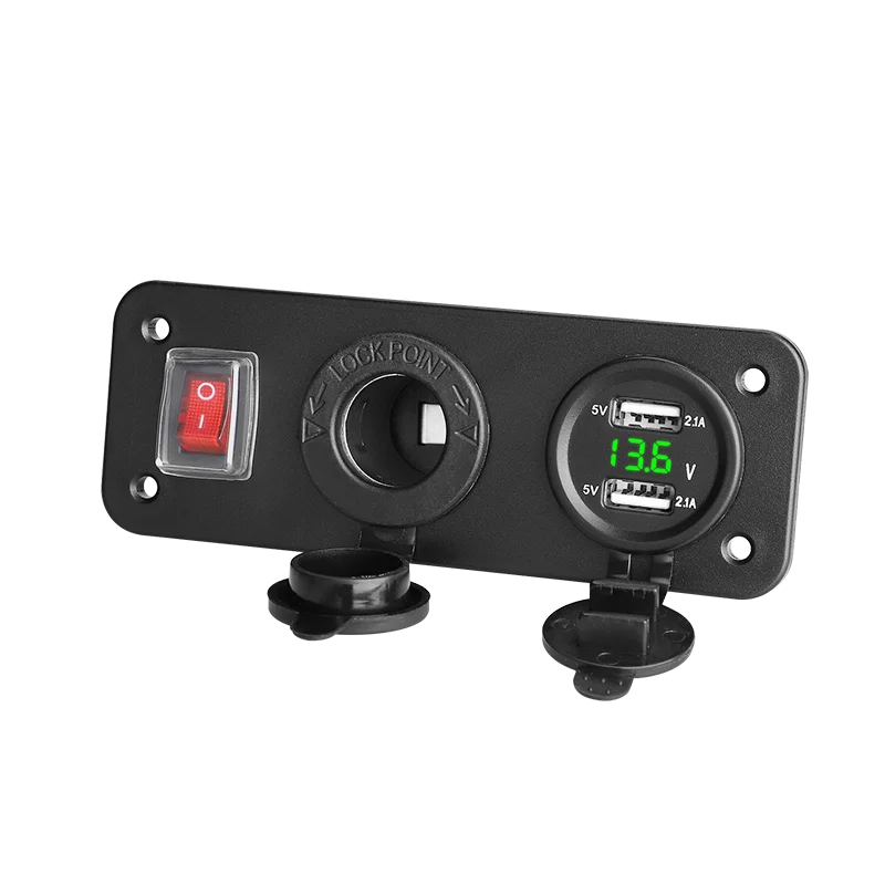 Автомобильное зарядное устройство с двумя USB портами 12 В 4 2 А|Зажигалка| |