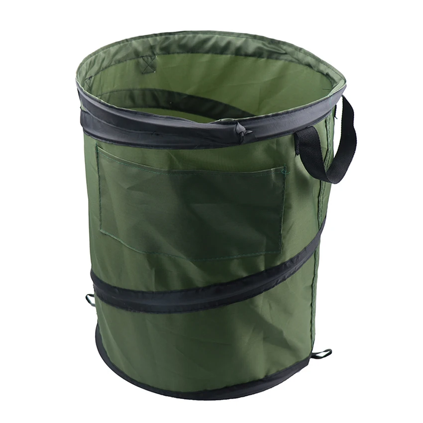 

Folding Car Recycle Bin, Heavy Duty Collapsible Garden Bag, Garden Waste Reusable Bag, Oxford Waterproof Cloth, 40x32cm